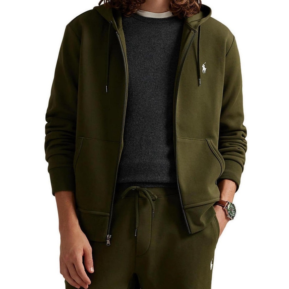 Ralph Lauren Set Zip-Up Olive Green Hoodie and Joggers Sz XXL For Men Like New